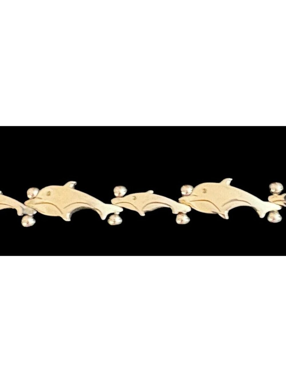 Dolphin Bracelet 925 Silver Ocean Themed Swimming Pod Measures 7" Around